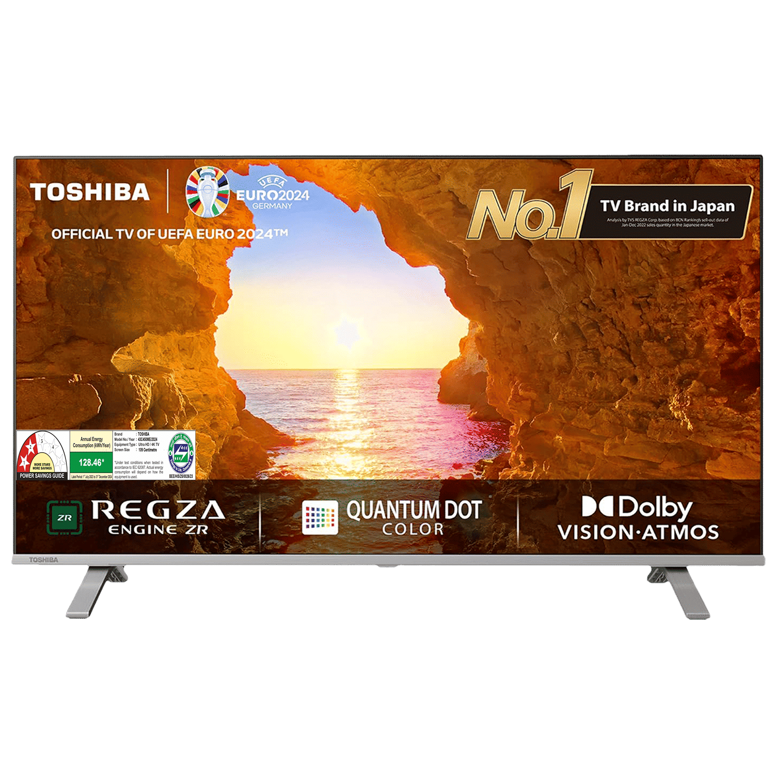 Buy TOSHIBA C450 109 cm (43 inch) QLED 4K Ultra HD VIDDA TV with